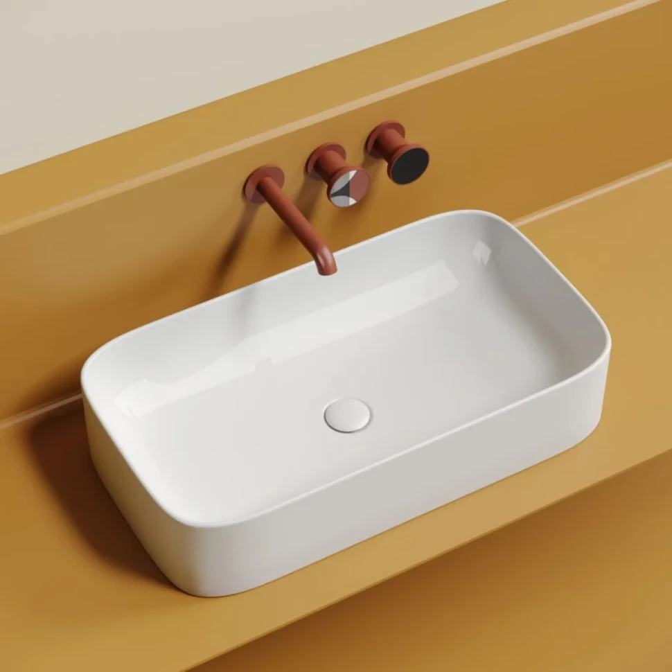 Накладная раковина Ceramicanova Element CN6054 белая глянцевая