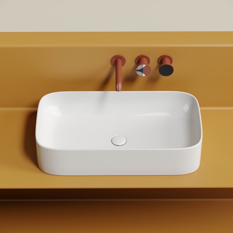 Накладная раковина Ceramicanova Element CN6054 белая глянцевая