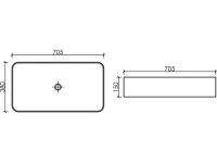 Накладная раковина Ceramicanova Element CN6054 белая глянцевая