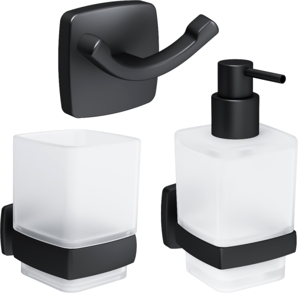 Набор Дозатор AM.PM Gem A9036922 + Стакан A9034322 + Крючок A9035622