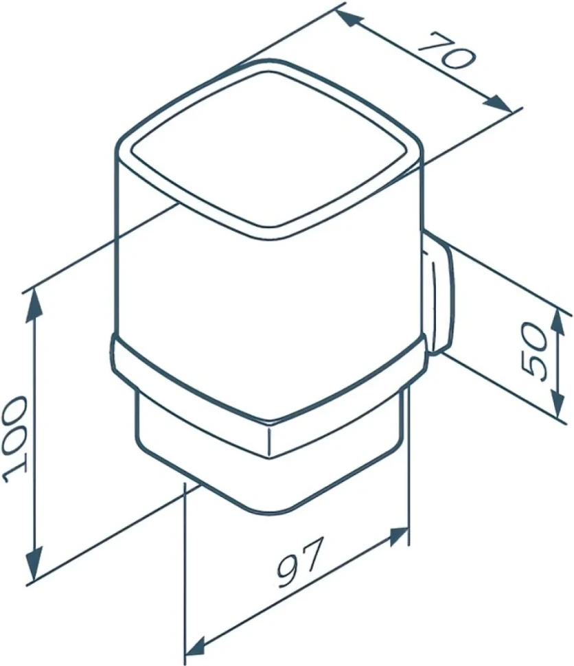 Набор Дозатор AM.PM Gem A9036922 + Стакан A9034322 + Крючок A9035622