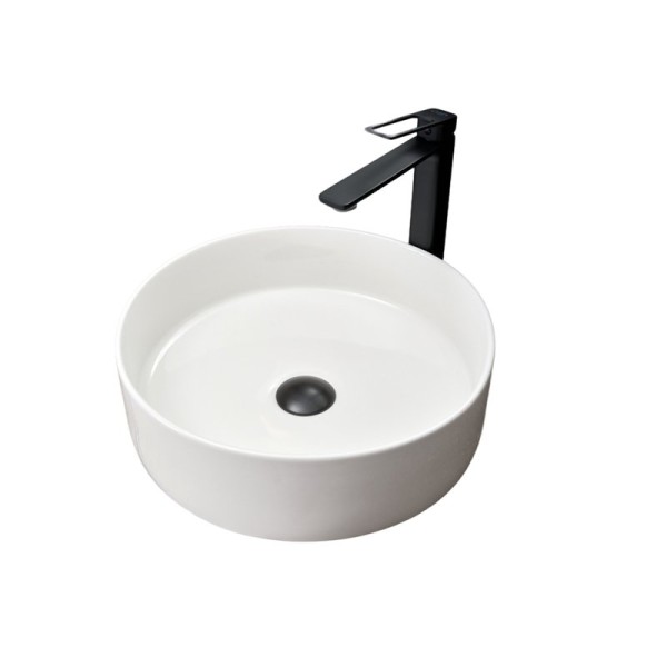 Накладная раковина GID Esfera N9423 40 глянцевая белая, круглая, фаянс