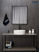 Накладная раковина GID Esfera N9423 40 глянцевая белая, круглая, фаянс