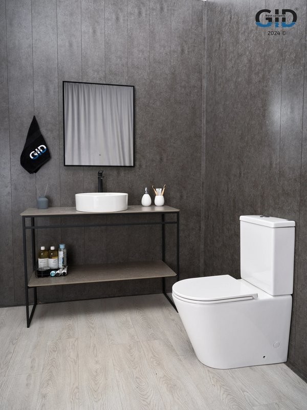 Накладная раковина GID Esfera N9423 40 глянцевая белая, круглая, фаянс