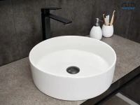 Накладная раковина GID Esfera N9423 40 глянцевая белая, круглая, фаянс