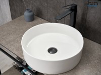 Накладная раковина GID Esfera N9423 40 глянцевая белая, круглая, фаянс