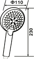 Душевая лейка Orange O-Shower S02HSW матовый белый