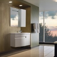 Тумба под раковину без столешницы Belux Токио 80 L подвесная, белая глянцевая