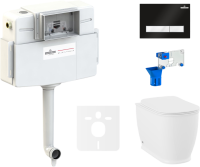 Комплект Lavinia Boho Унитаз приставной Bell Pro 33014040 + Крышка-сиденье Bell Pro 33290100 с микролифтом + Бачок скрытого монтажа RelFix 38020010 + Кнопка RelFix 38050601 + Дозатор RelFix 38040010