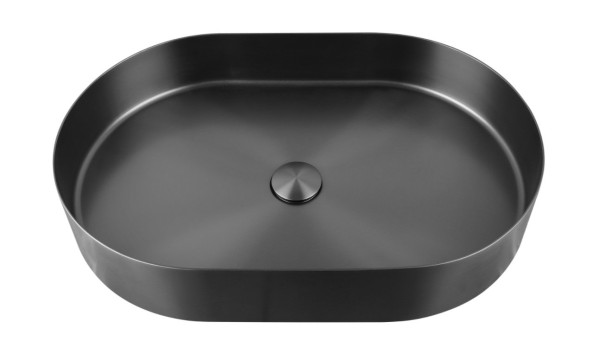 Накладная раковина AltroBagno Eterno 001026 MtGr 59 оружейная сталь, овальная, нержавеющая сталь