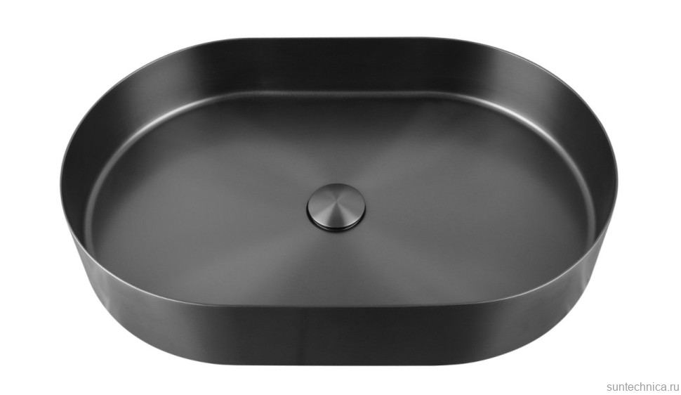 Накладная раковина AltroBagno Eterno 001026 MtGr 59 оружейная сталь, овальная, нержавеющая сталь