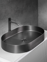 Накладная раковина AltroBagno Eterno 001026 MtGr 59 оружейная сталь, овальная, нержавеющая сталь