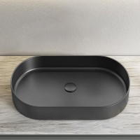 Накладная раковина AltroBagno Eterno 001026 MtGr 59 оружейная сталь, овальная, нержавеющая сталь