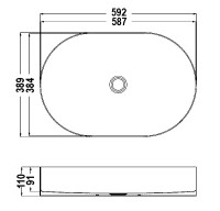 Накладная раковина AltroBagno Eterno 001026 MtGr 59 оружейная сталь, овальная, нержавеющая сталь