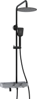 Душевая стойка Wasserkraft Abens 2000 A114.258.130.CB Thermo с термостатом, черная