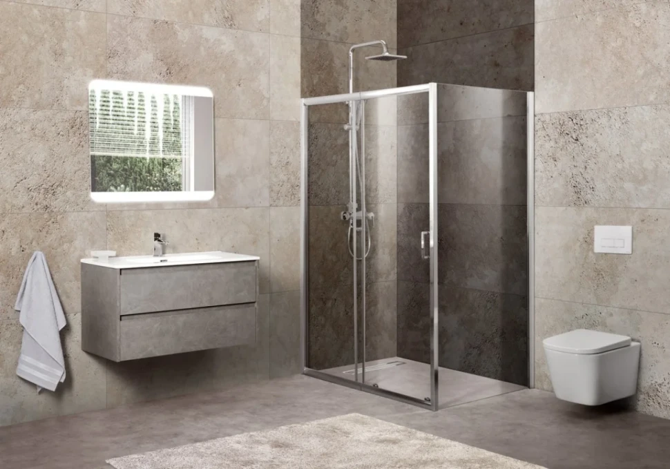 Душевой уголок BelBagno Unique UNIQUE-AH-1-110/125-80-C-Cr