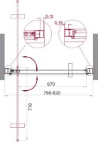Душевая дверь в нишу BelBagno Marmi B-1-80-C-Cr