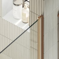 Душевая дверь в нишу Maybahglass MGD-802-2 60 см, профиль бронза, стекло сатин