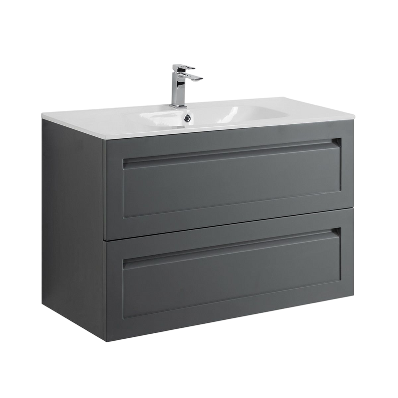 Тумба под раковину без столешницы Art&Max Platino 90 подвесная, серая матовая