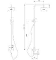 Душевая стойка Abber Weiss Insel AF8016N хром