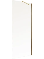 Душевая перегородка Maybahglass MGD-701-3ш 69 см, профиль золото, стекло прозрачное
