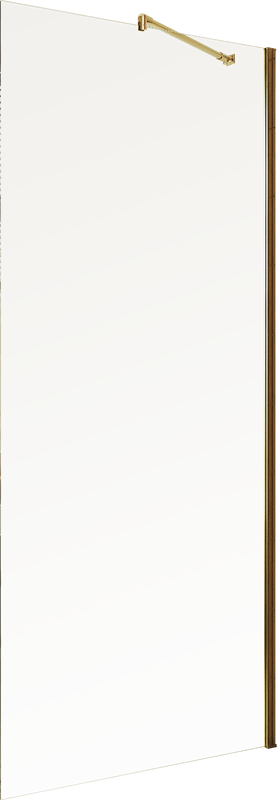 Душевая перегородка Maybahglass MGD-701-3ш 69 см, профиль золото, стекло прозрачное