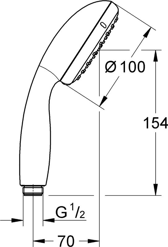 Душевая лейка Grohe Vitalio Start 279462430 матовый черный