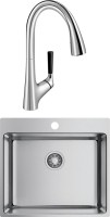 Комплект Мойка Omoikiri Amadare 55-IN + Смеситель Jacob Delafon Malleco E562-CP