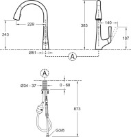 Комплект Мойка Omoikiri Amadare 55-IN + Смеситель Jacob Delafon Malleco E562-CP