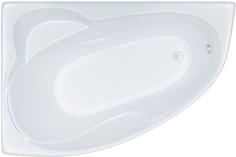 Акриловая ванна Triton Кайли R 150x100 см, угловая, правая, пристенная, белая, асимметричная, с каркасом, с сиденьем