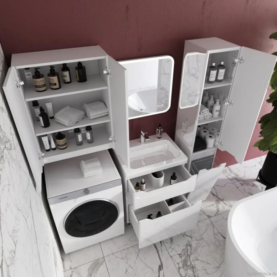 Мебель для ванной комнаты Style Line Марелла 60 напольная, белый глянец