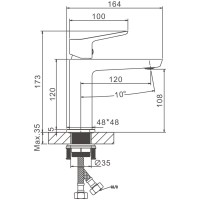 Смеситель для раковины BELZ B715 B10715-7 черный Смеситель для раковины BELZ B715 B10715-7 черный