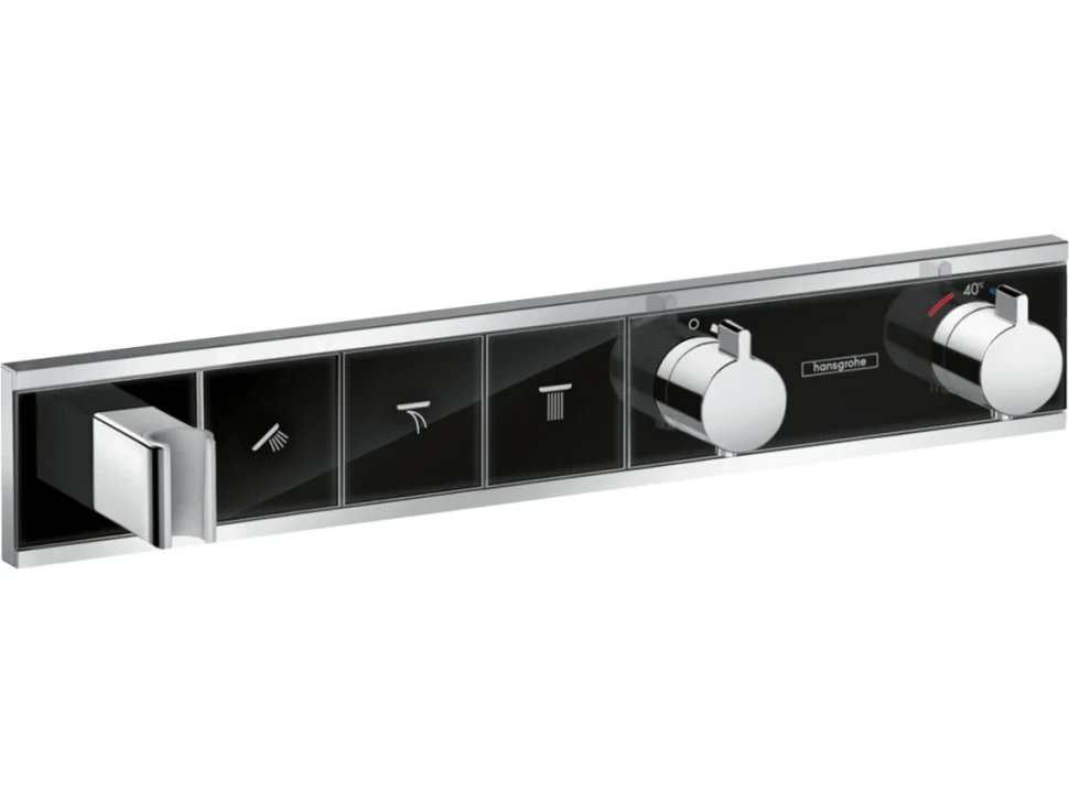 Термостатический смеситель встраиваемый Hansgrohe RainSelect 15356600 С ВНУТРЕННЕЙ ЧАСТЬЮ, шлифованный черный хром