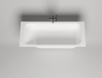 Ванна из искусственного камня Salini Orlanda 180x80 см, встраиваемая, матовая белая, на ножках