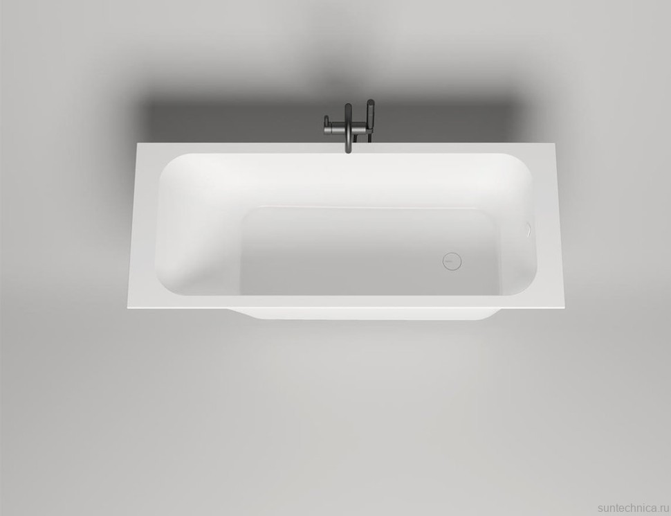 Ванна из искусственного камня Salini Orlanda 180x80 см, встраиваемая, матовая белая, на ножках