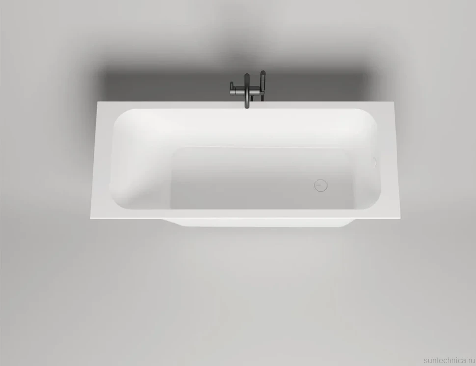 Ванна из искусственного камня Salini Orlanda 180x80 см, встраиваемая, матовая белая, на ножках