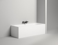 Ванна из искусственного камня Salini Orlanda 180x80 см, встраиваемая, матовая белая, на ножках