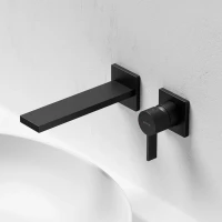 Смеситель для раковины Sancos Linn, черный матовый, SC9021MB