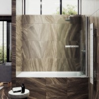 Шторка на ванну Maybahglass MGV-793-5 80x140, профиль матовый хром, стекло сатин