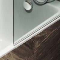 Шторка на ванну Maybahglass MGV-793-5 80x140, профиль матовый хром, стекло сатин