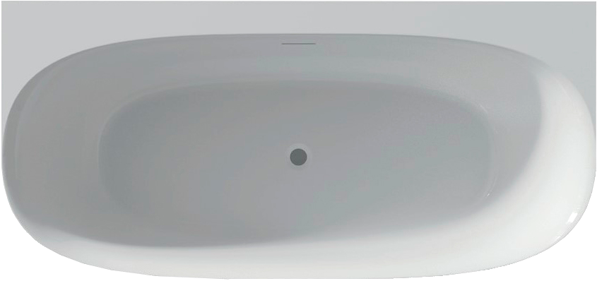 Акриловая ванна Riho Omega B2W B094001005 170x80 см, пристенная, белая, овальная, на ножках, со сливом-переливом