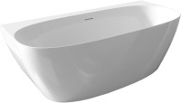 Акриловая ванна Riho Omega B2W B094001005 170x80 см, пристенная, белая, овальная, на ножках, со сливом-переливом
