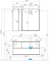 Тумба под раковину AQUATON Терра 105 дуб кантри/антрацит