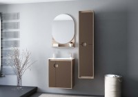 Тумба с раковиной AQUATON Анси 60 подвесная, шоколад