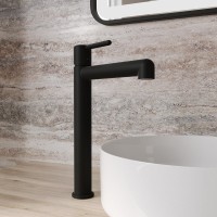 Комплект для ванной IDDIS Aiger Душевая стойка IDDIS Aiger AIGBL3Fi06 + Смеситель для раковины AIGBL01i01, черный матовый