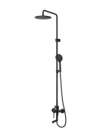 Комплект для ванной IDDIS Aiger Душевая стойка IDDIS Aiger AIGBL3Fi06 + Смеситель для раковины AIGBL01i01, черный матовый