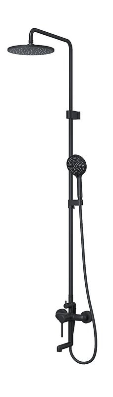 Комплект для ванной IDDIS Aiger Душевая стойка IDDIS Aiger AIGBL3Fi06 + Смеситель для раковины AIGBL01i01, черный матовый