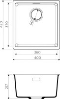 Мойка кухонная Omoikiri Kata 40-U-BE ваниль