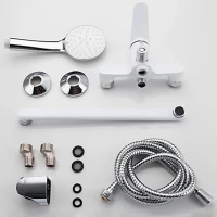 Смеситель с длинным изливом для ванны Frap H45 F2245 белый, хром