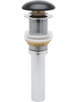 Донный клапан для раковины AQUAme AQM7002-0MB без перелива, матовый черный Донный клапан для раковины AQUAme AQM7002-0MB без перелива, матовый черный